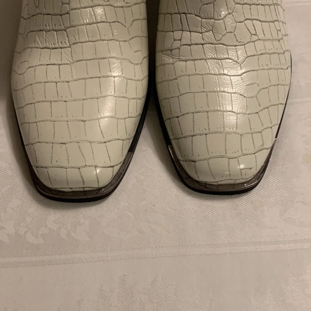 Mark Fisher LTD Taline Croc-Embossed SZ 11 Leather Booties Rodeo Western - Picture 4 of 14